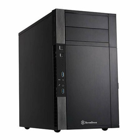 SILVERSTONE Silverstone Technology Mid-Tower Micro-ATX PC Case with Dual USB 3.0 Ports - Black SI476510